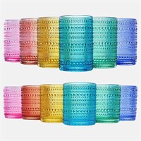 Hobnail Drinking Glasses Colored Beaded Drinking |