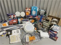Lot Of Home Lighting Items, Outlets, Bulbs