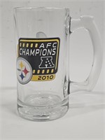 AFC CHAMPIONS 2010 PITTSBURGH STEELERS GLASS MUG