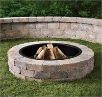 Northwoods Tan Round Concrete Fire Pit Kit