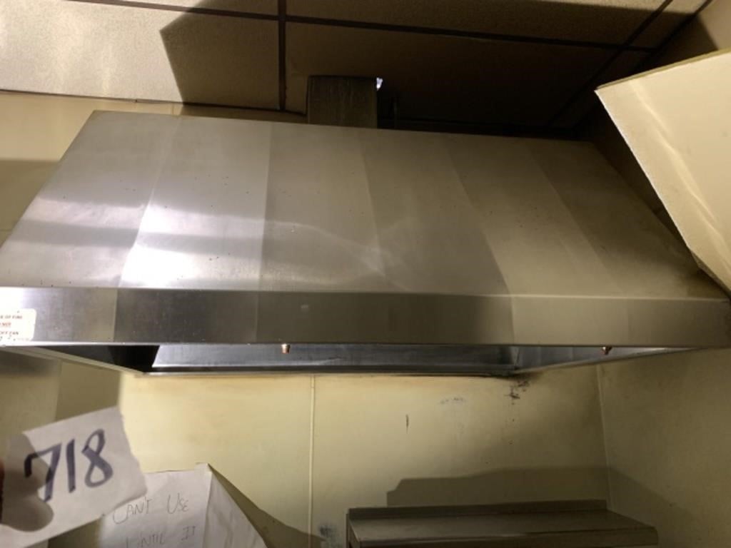 5ft +/- Stainless Steel Hood w/ Ansul System