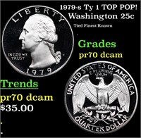 Proof 1979-s Ty 1 Washington Quarter TOP POP! 25c