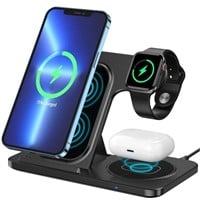 Wireless Charging Station, 3 in 1 18W Foldable...