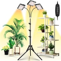 Grow Light with Stand, LBW Tri-Head LED Plant...