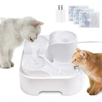 GJEASE Cat Water Fountain, Ultra Silent Cat...