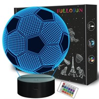 FULLOSUN Soccer Kids Night Light, 3D Football...