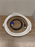 RG6 COAXIAL CABLE & USB TO VGA CABLE