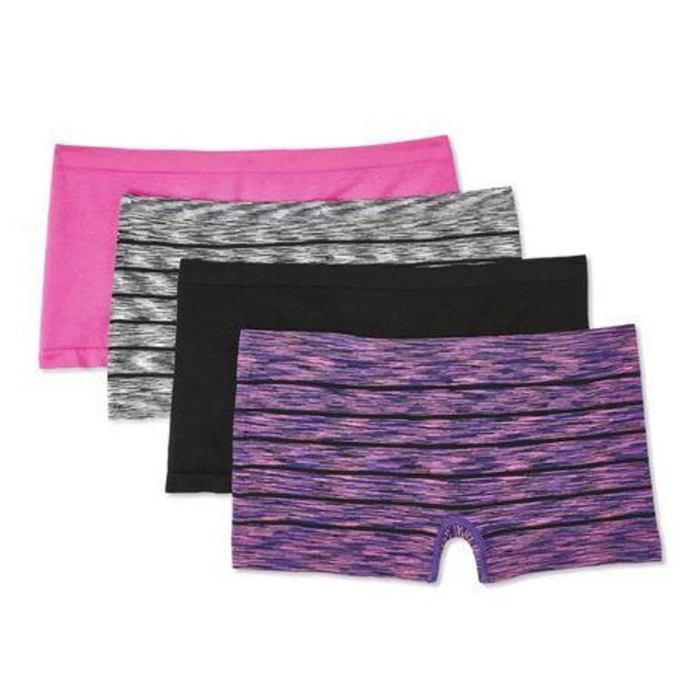 George Women's Seamless Boy Shorts 4-Pack Pink...