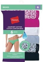 Hanes Women's Cotton Bikini - Pack of 6 Multi M