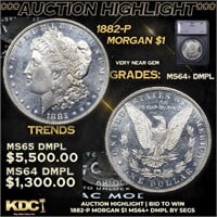 ***Auction Highlight*** 1882-p Morgan Dollar 1 Gra