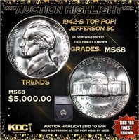 ***Auction Highlight*** 1942-s Jefferson Nickel TO