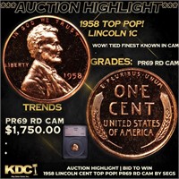 Proof ***Auction Highlight*** 1958 Lincoln Cent TO