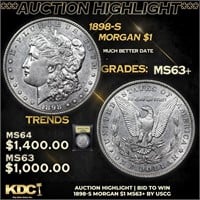 ***Auction Highlight*** 1898-s Morgan Dollar 1 Gra