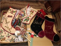 Needlepoint Stockings & Nativity Figures