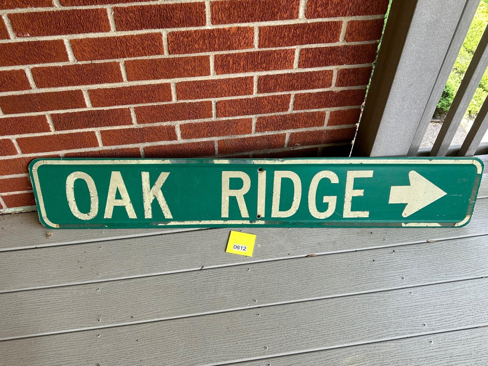 Oak Ridge Street Sign