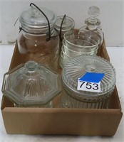 decorative glass dishes and cannisters