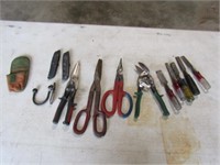 Chisels, Tin Snips, Utility Knives, misc.