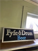 FYFE AND DRUM BEER ADVERTISING SIGN