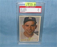 Yogi Berra 1957 Topps graded baseball card