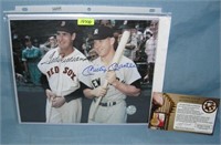 Mickey Mantle and Ted Williams autographed color p