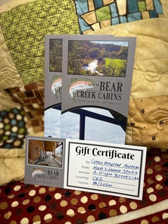 One-night stay at Bear Creek Cabin