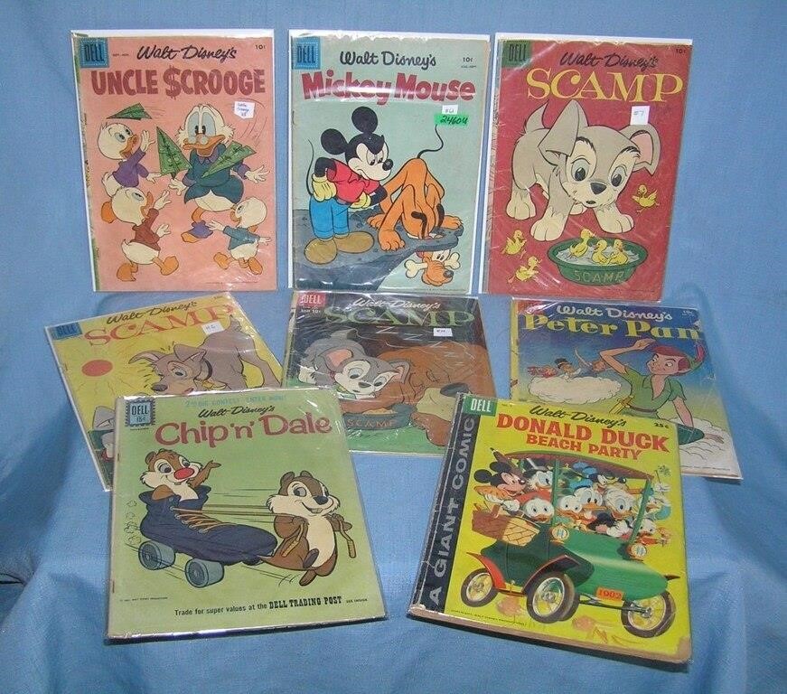 Group of early Walt Disney comic books