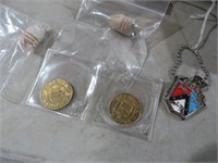COLLECTION OF BULLETS,COINS, MEDAL & MISC.