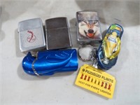 FOUR ADVERTISEMENT LIGHTERS