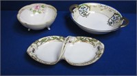 Hand Painted Nippon Bowl & Serving Dishes (3) Pcs