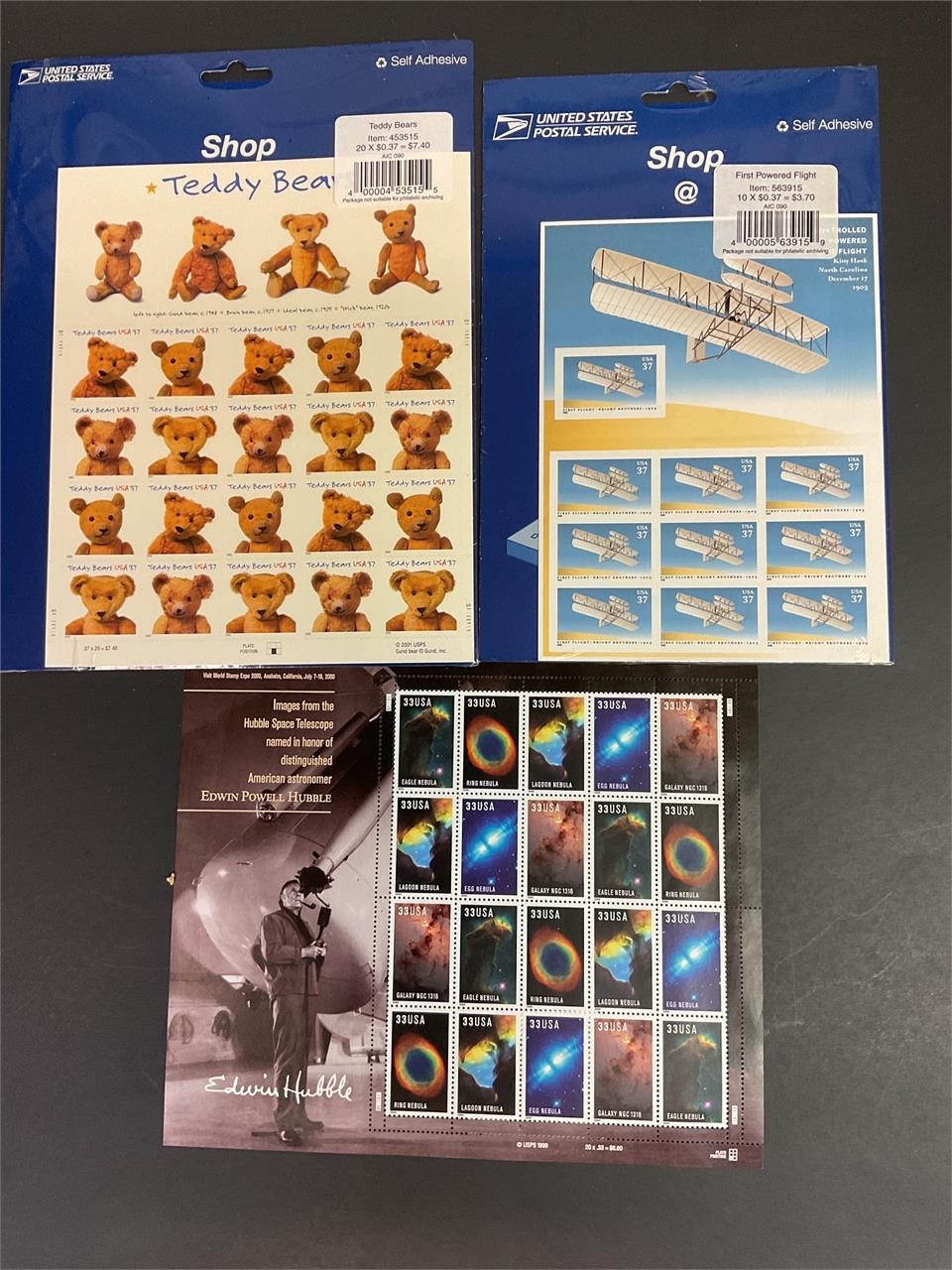 Collectible sheets of stamps