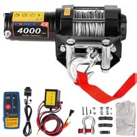 CXRCY 12V 4000 lbs Electric Winch Kits with 3/16"(