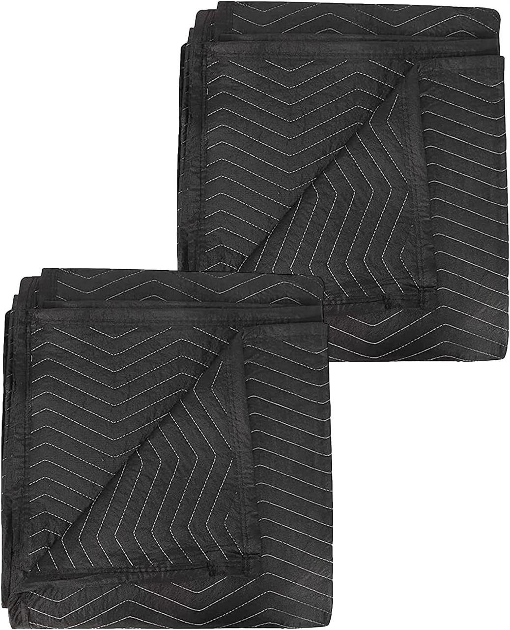 2 Pack Moving Blankets 40x72 Protection Pads