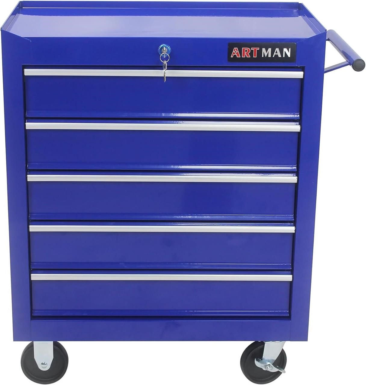 5-Drawer Rolling Tool Cart  Tool Chest Blue