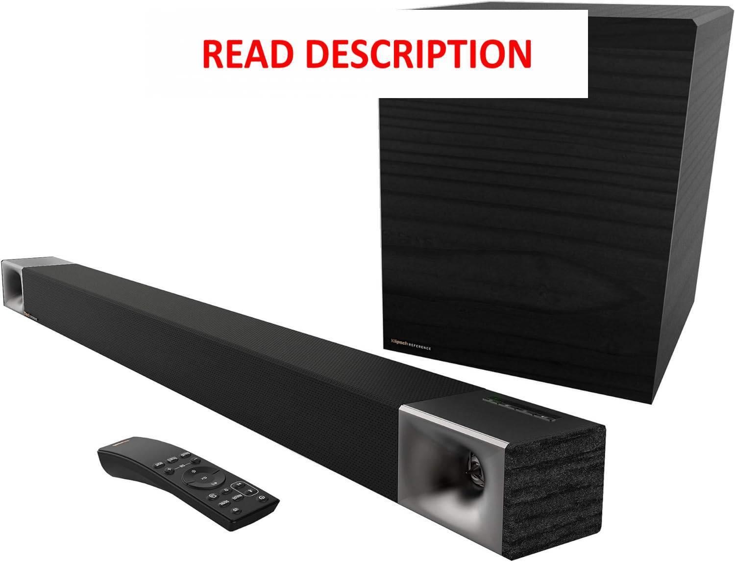 Klipsch Cinema 600 Sound Bar 3.1  HDMI-ARC  Black