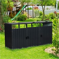 Miscoos Garbage Bin Shed  Steel  Outdoor Use