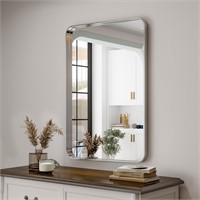 Easly Silver Bathroom Mirror for Wall, 30x22 Inch