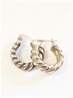 .925 Silver  Hoop Earrings   E2