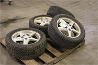 (4) Firestone P225/50R16 Tires on Pontiac Rims