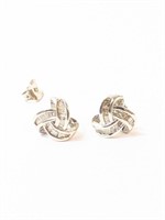 .925 Silver Knot Earrings    H