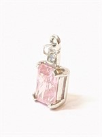 .925 Silver Pendant - Pink   H