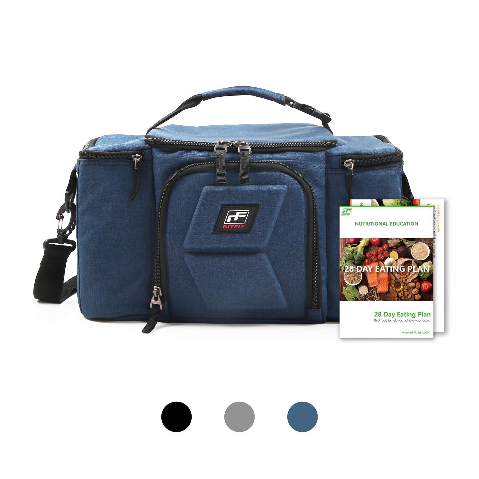 RitFit Upgraded Meal Prep Lunch Bag with 3 BPA-fre