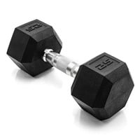 CAP Barbell 25 LB Coated Hex Dumbbell Weight, New