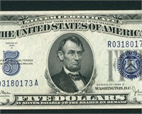 $5 1934 (VF+ /XF) Silver Certificate ** CURRENCY