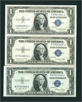 (3 NOTES) $1 1935 Silver Certificate Note