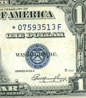 *STAR* $1 1935 Silver Certificate Note CURRENCY