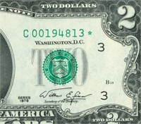 *STAR* $1 1976 ((CU)) Federal Reserve Note