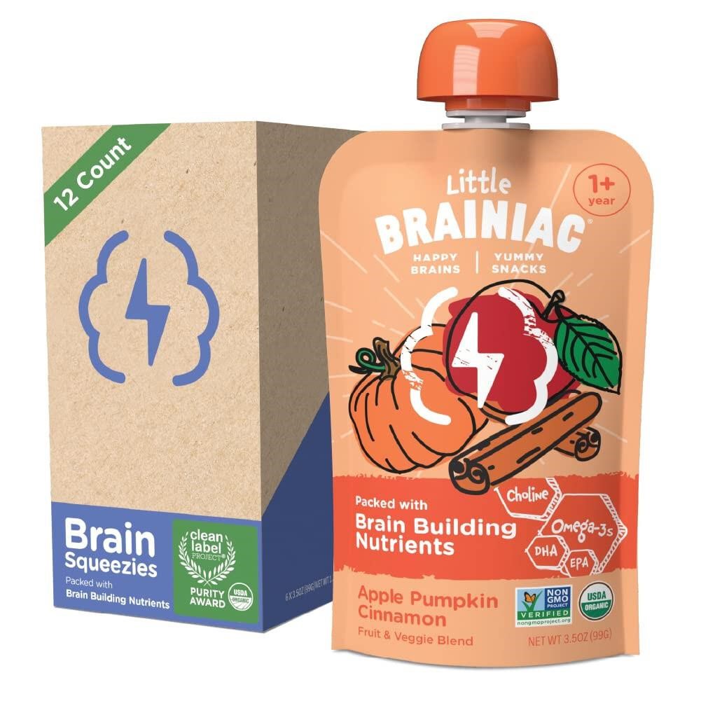 Little Brainiac Organic Fruit & Veggie Snack Pouch