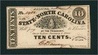 10 cents 1862 State of North Carolina Obsolete
