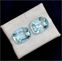 3.80 Carats Aquamarine Paired Gemstones
