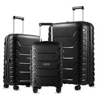 LUGGEX 3 Piece Luggage Sets with Spinner Wheels -